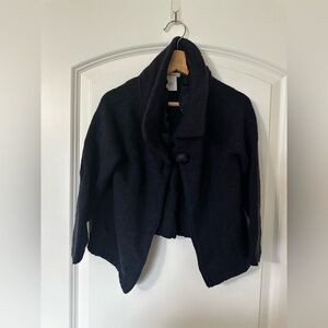 Crewcuts Girls Navy Wool Blend Cardigan Sweater Size 6/7 Cottagecore Classic